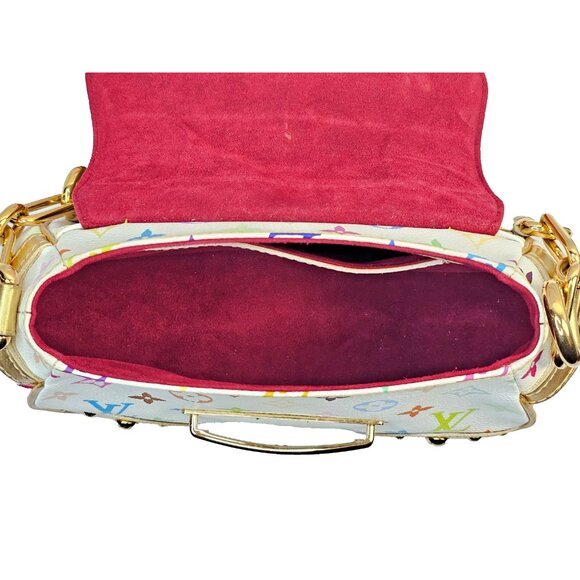 LOUIS VUITTON Monogram Multicolor Marilyn White Murakami Gold Chain Small Bag LV - Picture 15 of 16